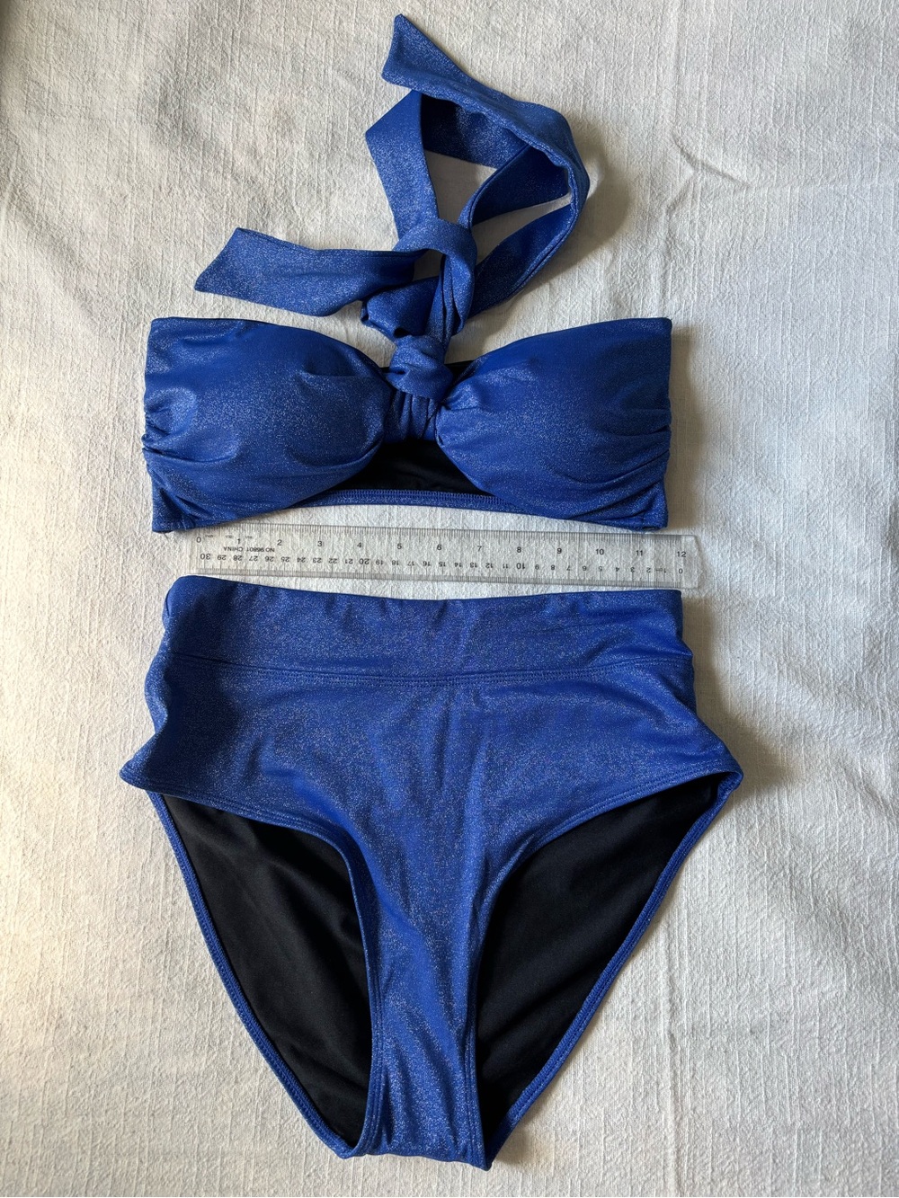 Joe Fresh Shimmery Blue Bikini M